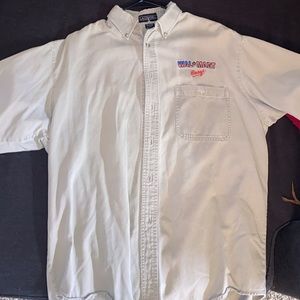 vintage 2000s walmart greeter button down shirt